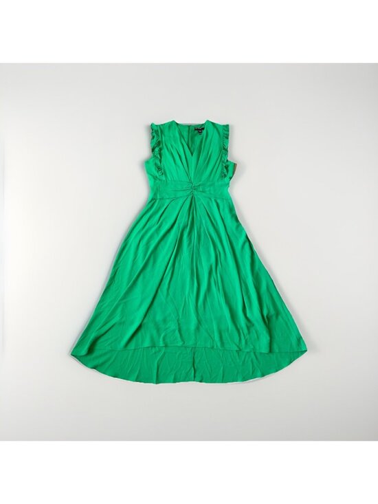 Maggy London Dresses & Skirts - Maggy London Dress Sz 10 Green Chantilly Hi Lo Midi Spring Wedding Guest Ruffle